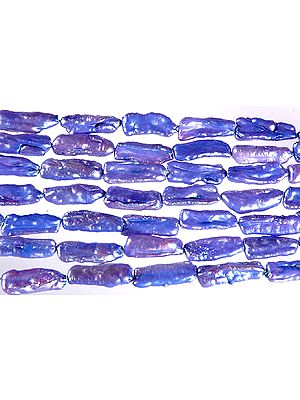 Straight Drilled Blue Rugged Pearl Shapes