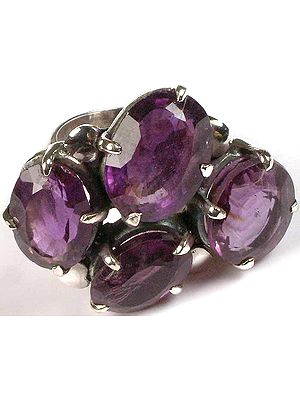 Superfine Faceted Amethyst Ring