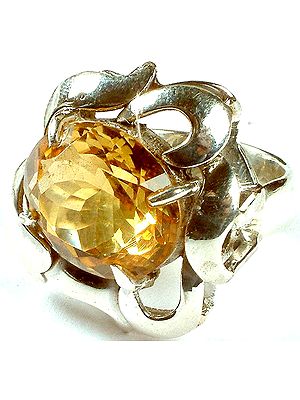 Superfine Faceted Citrine Ring