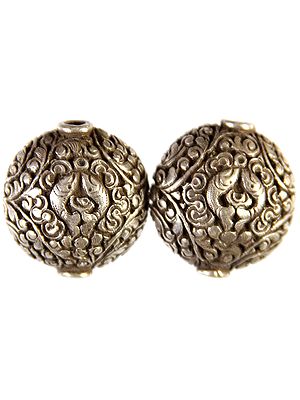 Superfine Handcarved Fish Pair (Ashtamangala) Nepalese Beads (Price Per Piece)
