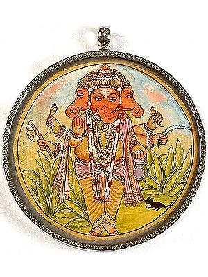 Swastmic & Tantric Form of Ganesha (Double-Sided Pendant)