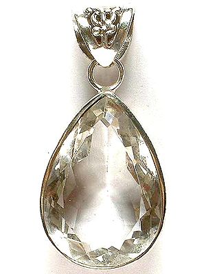 Tear Drop Faceted Crystal Pendant