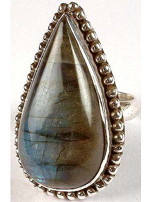 Tear Drop Labradorite Ring