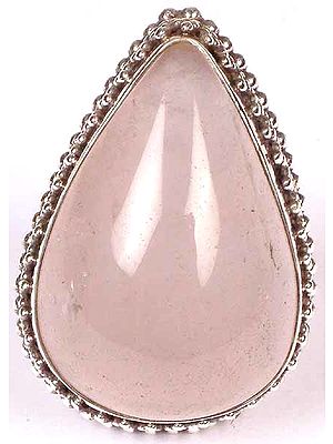 Tear Drop Rose Quartz Ring
