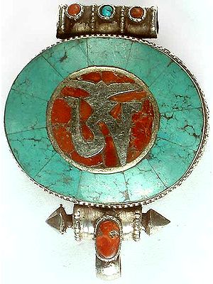 Tibetan Om Pendant (Gau Box)