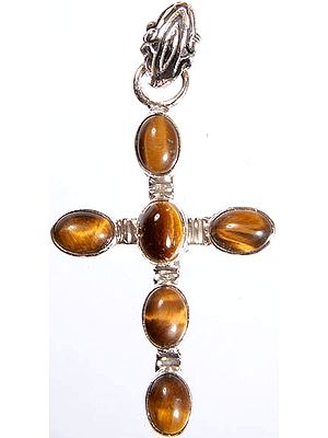 Tiger Eye Cross Pendant