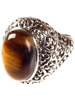 Tiger Eye Finger Ring
