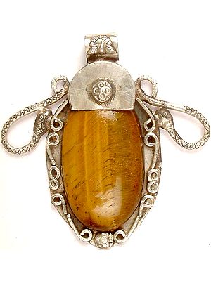 Tiger Eye Kundalini Serpent Pendant