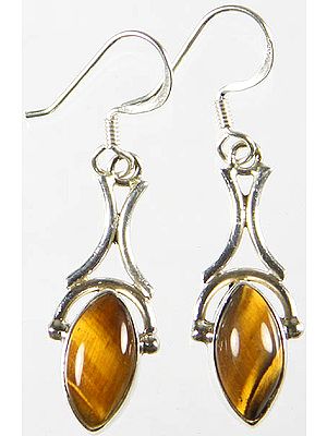 Tiger Eye Marquis Earrings