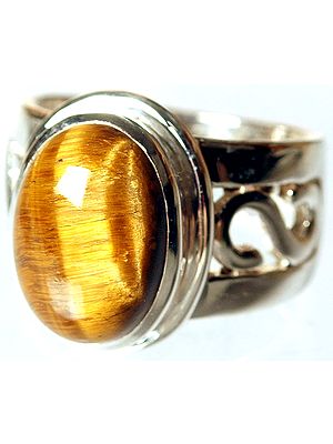 Tiger Eye Oval Ring