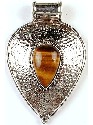 Tiger Eye Pendant with Dimples