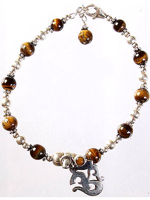 Tiger Eye with Om Bracelet