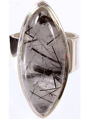 Tourmalinated Quartz Ring