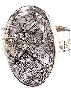 Tourmalinated Quartz Ring