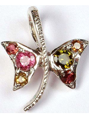 Tourmaline Butterfly Pendant