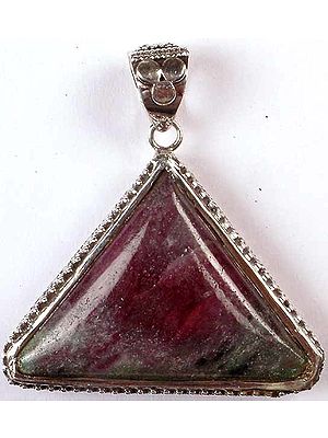 Triangular Ruby Zoisite Pendant