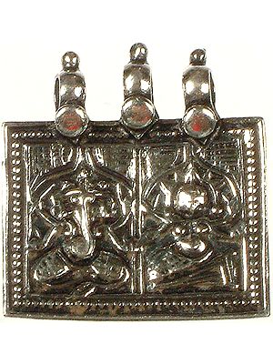 Tribal Ganesha Lakshmi Pendant