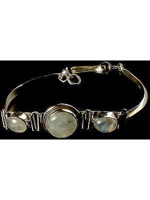 Triple Rainbow Moonstone Bracelet