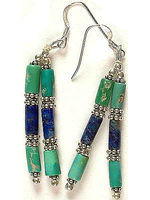 Turquoise & Lapis Lazuli Earrings
