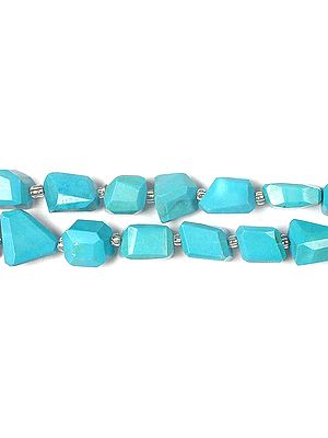 Turquoise Faceted Tumbles