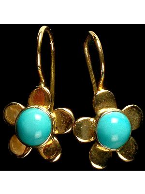 Turquoise Flower Earrings