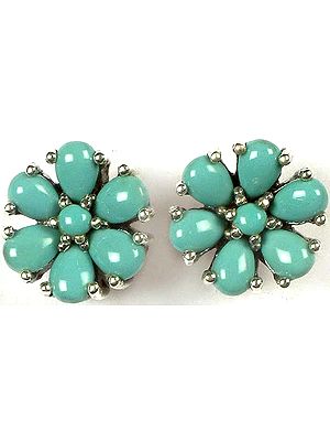 Turquoise Flower Tops