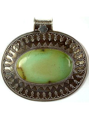 Turquoise Pendant with Granulation