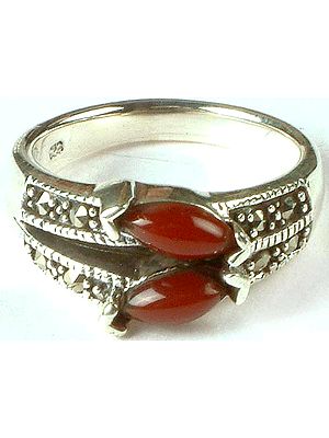 Twin Carnelian Ring