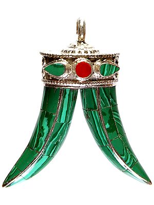 Twin Claw Inlay Pendant