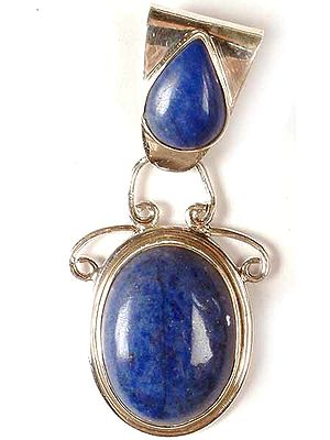 Twin Lapis Lazuli Pendant