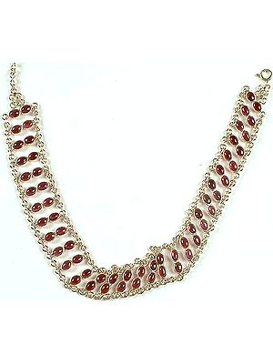 Twin Layer Garnet Necklace