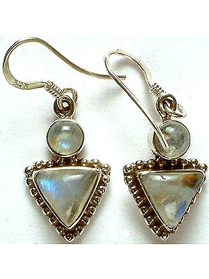 Twin Rainbow Moonstone Earrings