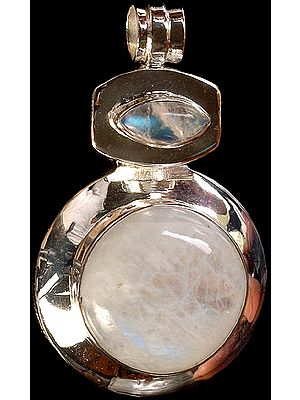 Twin Rainbow Moonstone Pendant