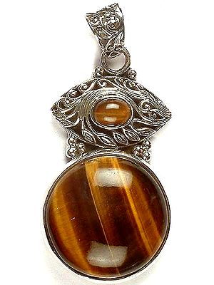 Twin Tiger Eye Pendant