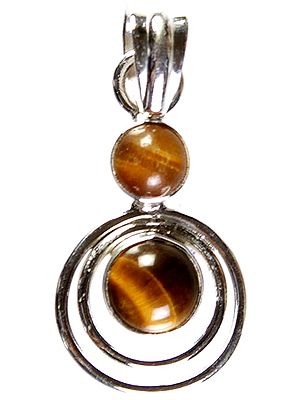Twin Tiger Eye Pendant