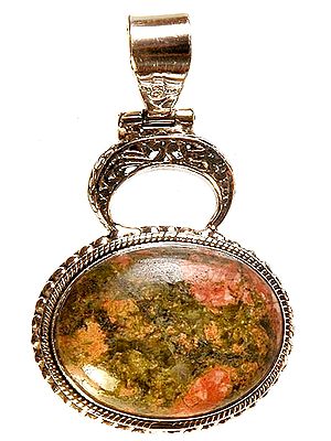 Unakite Oval Pendant