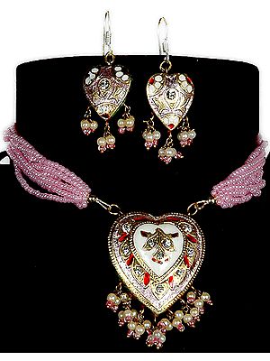 Valentine Necklace with Matching Earrings