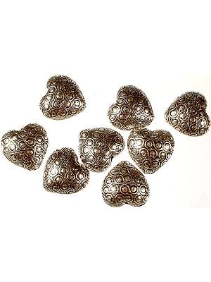Sterling Silver Small Heart-Shaped Beads