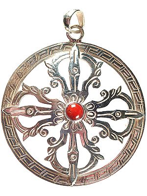 Vishva Vajra Pendant with Central Coral