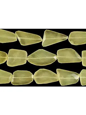 Yellow Chalcedony Faceted Flat Tumbles