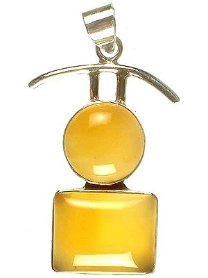 Yellow Chalcedony Pendant
