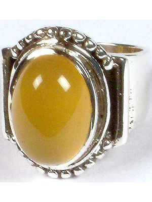 Yellow Chalcedony Ring