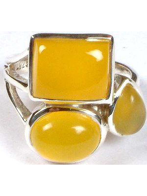 Yellow Chalcedony Ring
