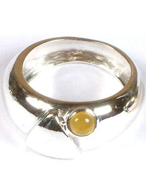 Yellow Chalcedony Ring | Chalcedony Stone Jewelry
