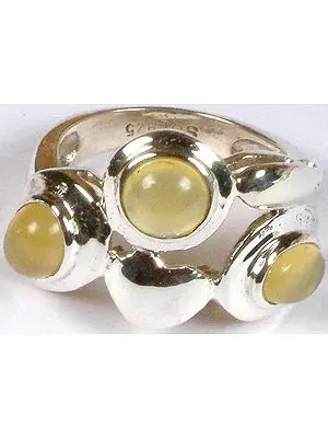 Yellow Chalcedony Ring with Valentine