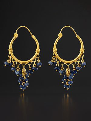 Sapphire Hoop Chandeliers