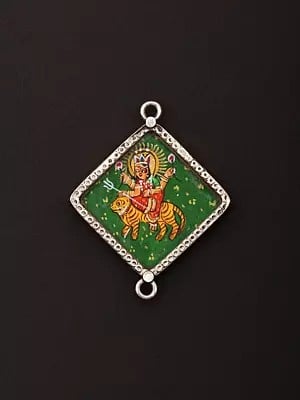 Hand-Painted Goddess Durga Pendant