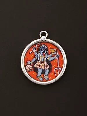 Hand-Painted Goddess Kali Pendant
