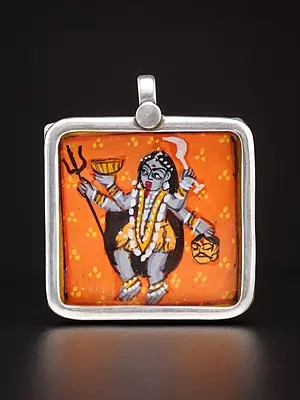 Hand-Painted Goddess Kali Pendant