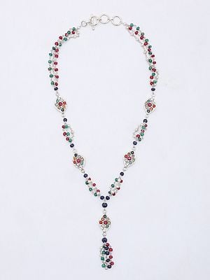 Gemstone Beaded Necklace with Navaratna